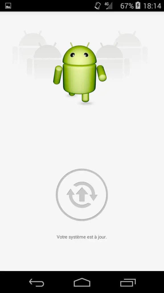 mise à jour système Android