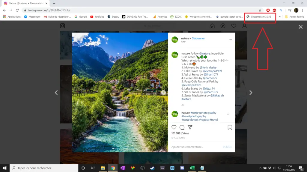 Utiliser un Bookmarklet pour enregistrer une photo Instagram