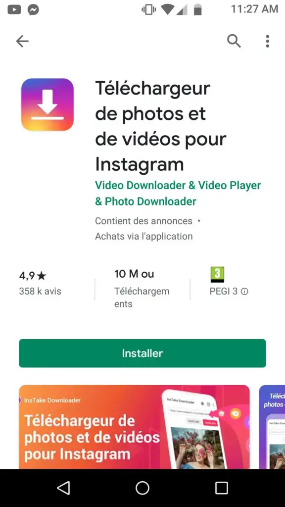 Télécharger une vidéo Instagram sur Android avec une application