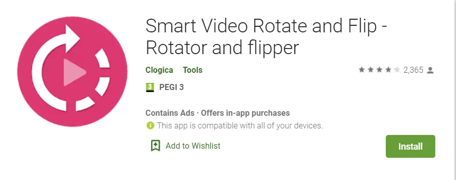 Faire pivoter une vidéo sur téléphone Android avec une application gratuite