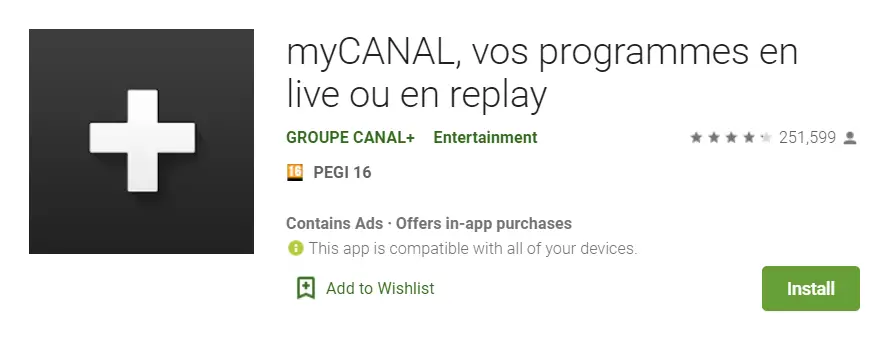 offre streaming canal android