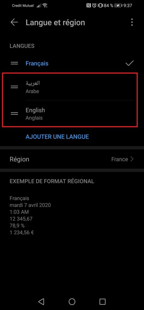 comment changer langue clavier smartphone android