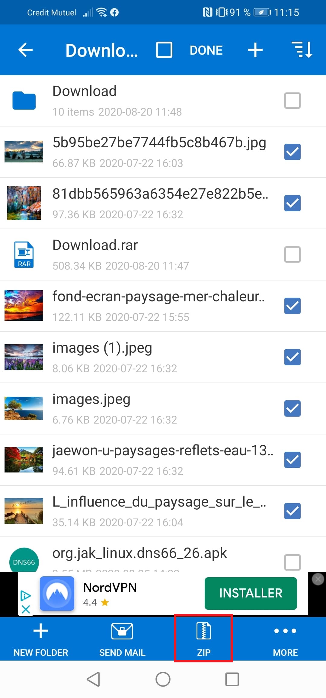 comment installer un fichier zip sur android