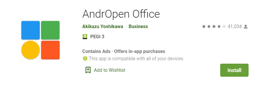 suite open office pour ouvrir les fichiers PPS sur téléphone android
