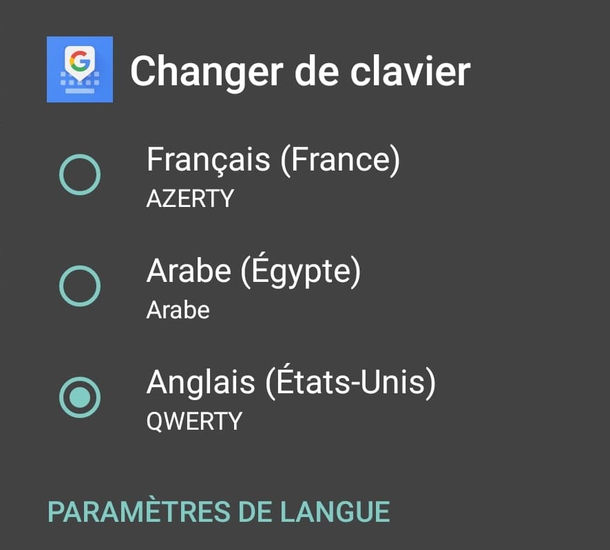 changer de langue facilement sur clavier smartphone Android