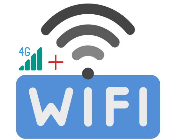 logo wifi et 4G sur smartphone Android