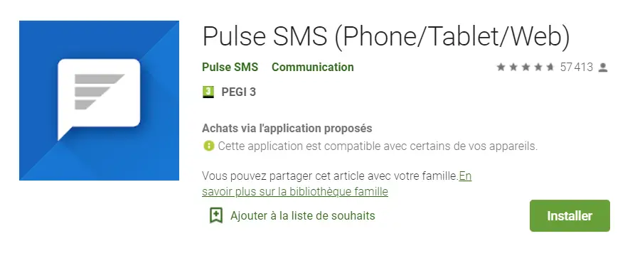 pulse sms, top appli message téléphone android afin de remplacer l'application de SMS par défaut sur Android